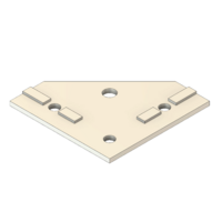 MODULAR SOLUTIONS ALUMINUM CONNECTING PLATE&lt;br&gt;90MM X 90MM CORNER CASTER W/HARDWARE